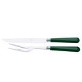 Capdeco Cambridge dark green, carving knife and fork