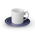L'Objet Perlée Bleu espresso cup and saucer