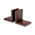 Riviere Milano bookends, set of 2, chocolate