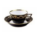 KPM Kurland Royal Noir Kaffeetasse mit Unterteller