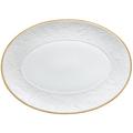 Raynaud Italian Renaissance Weiß mit Goldrand Platte oval