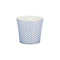 Raynaud Trésor Bleu candle holder with scented candle, honeycomb pattern