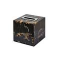Giobagnara Positano square tissue box, chrome & Black Portoro