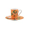 Raynaud Trésor Fleuri double espresso cup and saucer, water apple