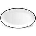 L'Objet Soie Tressée Black oval platter, large