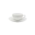 J.L Coquet Bolero White double espresso cup and saucer