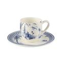 Gien Les Dépareillées Bleu espresso cups and saucers, set of 2