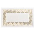 Rhomtuft Mäander bath rug, 80 x 160 cm, white/white-gold lurex