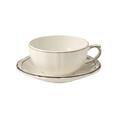 Gien Filets Taupe Tassen Café au lait mit Unterteller, 2er-Set