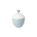 J.L Coquet Hémisphère Storm Blue sugar bowl, with stainless steel knob
