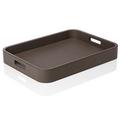 Giobagnara Rechteckiges Tablett Polo, mit Griffen, 47,5 x 35 cm, smoke