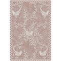 Leitner Birds tea towel, cyclamen