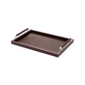 Riviere Milano handwoven leather tray, small, chocolate