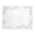 Porthault Feuilles d'Olivier linen place mat, silver