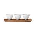 Hering Berlin Velvet Amuse-Bouche Schälchen, 3er-Set auf Tablett