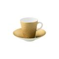 Raynaud Minéral Irisé Gold double espresso cup and saucer