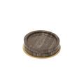 Giobagnara Positano soap dish, brass & Eramosa Brown, round