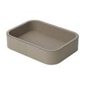 Giobagnara Polo stackable tray, rectangular, large, h 5.5 cm, mud