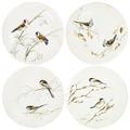 Gien Les Oiseaux de la Forêt set of 4 dessert plates, 4 patterns