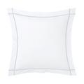 Yves Delorme Athena pillow case, silver on white, 65 x 65 cm