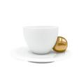 J.L Coquet Reve Gold tea cup with saucer