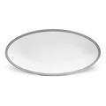 L'Objet Soie Tressée Platinum Platte oval, klein