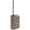 Giobagnara Nobble toilet brush holder, bronze & travertine titanium