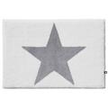 Rhomtuft Badteppich Star 70 x 120 cm, weiß/grau