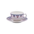 Gien Rouen Or coffee/tea cups and saucers, set of 2