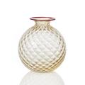 Venini Vase Monofiori Balloton, H 16,5 cm, strohgelb
