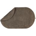 Rhomtuft Badteppich Exquisit oval, 80 x 160 cm, taupe