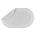 Rhomtuft Badteppich Exquisit oval, 70 x 130 cm, weiß