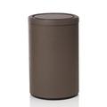 Giobagnara Swing leather waste paper basket, smoke