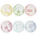 Bernardaud Tout Paris set of 6 dessert plates, 6 patterns