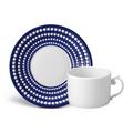 L'Objet Perlée Bleu tea cup and saucer