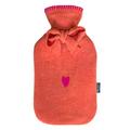 Eagle Products Heart hot water bottle, orange