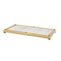 Cristal et Bronze Cristal Diamant Ciselé tray, gold