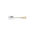 Christofle Marly coffee spoon, silverplated with gold accents