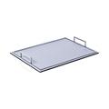 GioBagnara Defile rectangular tray, chrome-plated handles, medium, lilac-grey