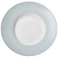 J.L Coquet Hémisphère Storm Blue deep round platter, with rim