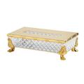 Cristal et Bronze Cristal Diamant Ciselé rectangular tissue box, gold