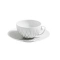 J.L Coquet Toundra Platin Teetasse mit Unterteller Toundra Platin