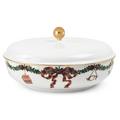 Royal Copenhagen Star Fluted Christmas covered vegetable dish