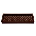 Riviere Vanity leather vide-poche, rectangular narrow, chocolate