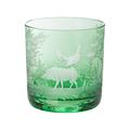 Theresienthal Schliersee double old fashioned tumbler, green, pattern wild boar & wood grouse