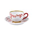 Raynaud Cristobal Koralle Teetasse mit Unterteller