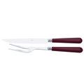 Capdeco Cambridge cherry red, carving knife and fork