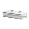 Cristal et Bronze Nid d'Abeilles rectangular tissue box, chrome