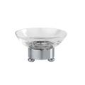 Cristal et Bronze Cristallin round soap dish, chrome