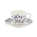 Gien L'Archipel Sentimental tea cups and saucers, set of 2